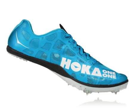 Hoka Rocket MD Track Spikes Homem - Spikes Atletismo Azuis / Branco | PT-IQ9uRvf